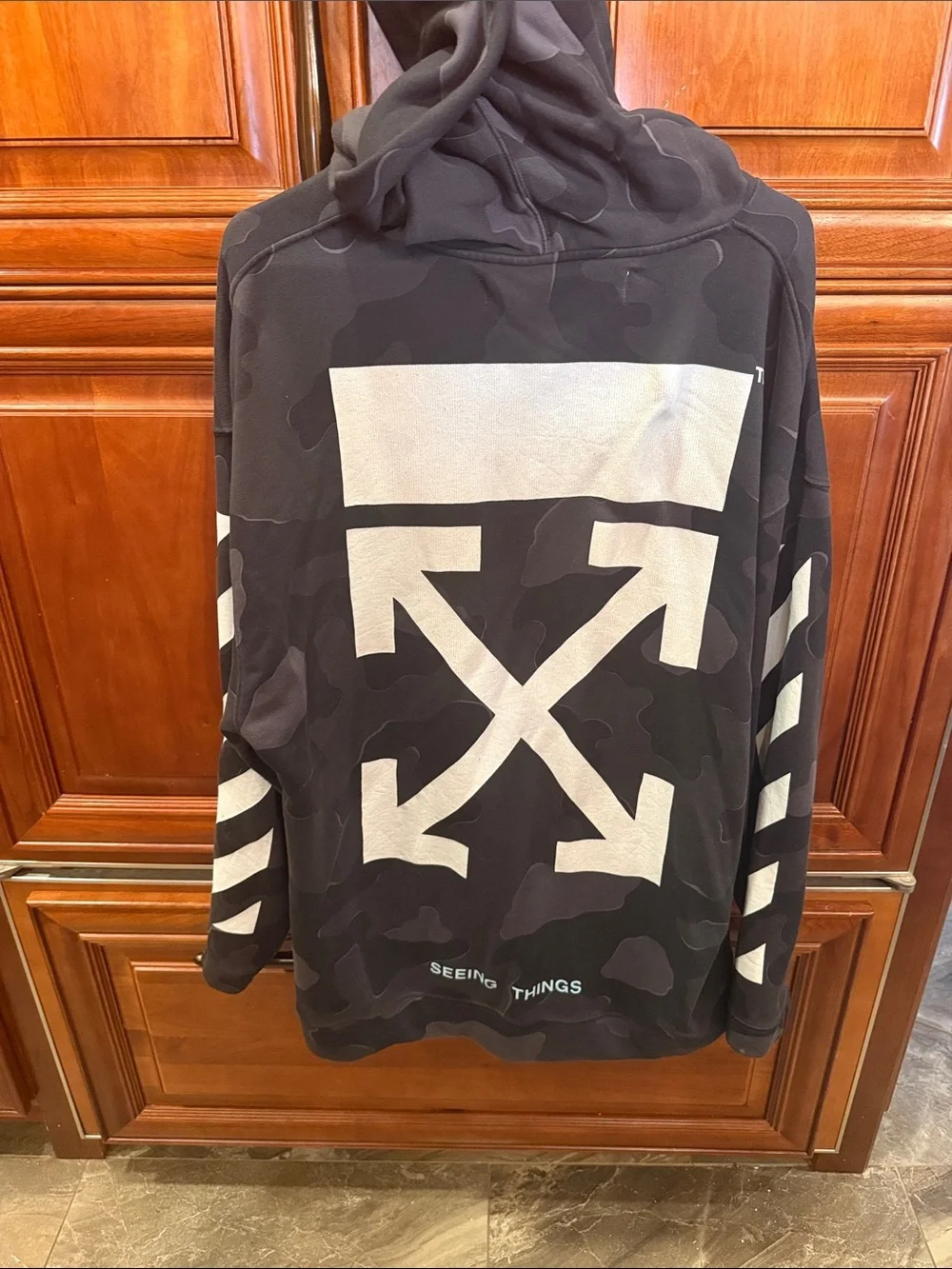 Off-White Black Camouflage Hoodie Sweatshirt